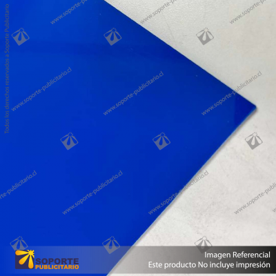 PLACA PAI ECOPLAST AZUL BRILLANTE 1MM - 1.22 X 2.44 MT