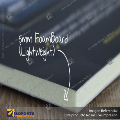PLANCHA PS ESPUMADO / CARTON PLUMA / FOAMEX 5 MM 1.22*2.44 MTS COLOR BLANCO 160 GRAMOS (C30)