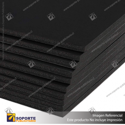 PLANCHA PS ESPUMADO / CARTON PLUMA / FOAMEX 5 MM 1.22*2.44 MTS COLOR NEGRO 160 GRAMOS