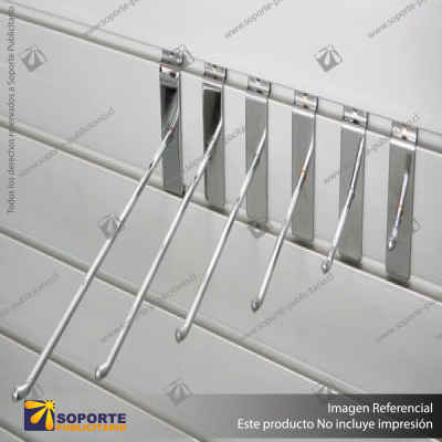 PLANKWALL SINGLE PRONG (HEAVY DUTY) ON BACKING PLATE - CHROMED - 50MM