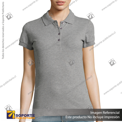 POLERA CON CUELLO PASSION/SMALL/GRIS CLARO