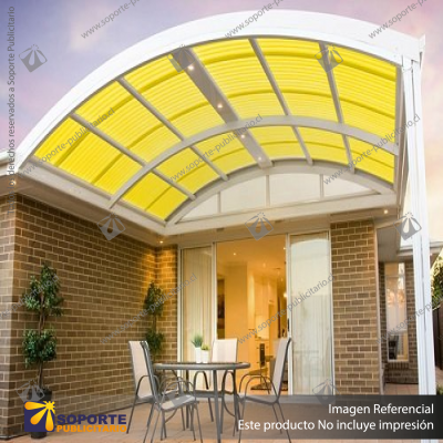 POLICARBONATO ALVEOLAR AMARILLO 6 X 2100 X 5800