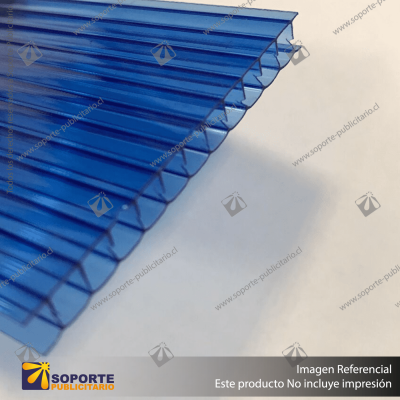 POLICARBONATO ALVEOLAR AZUL 6 X 2100 X 8700