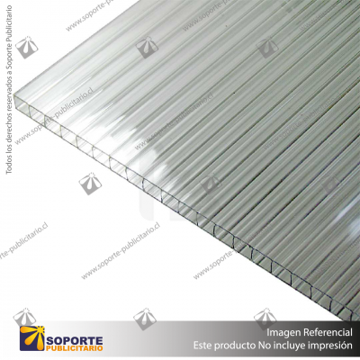 POLICARBONATO ALVEOLAR CLEAR 6 MM - 2.10 X 2.95 MT