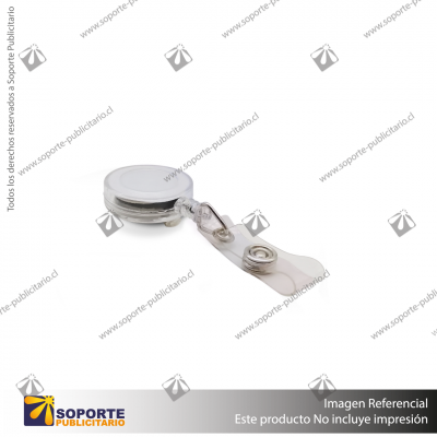 PORTA CREDENCIAL TIPO YO-YO TRANSPARENTE