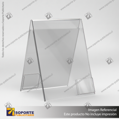PORTA FOLLETO EN PORTA GRAFICA ACRILICO A3 (29.7*42 CMS) FORMATO A VERTICAL 2.5 MM