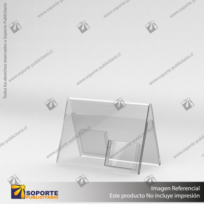 PORTA FOLLETO EN PORTA GRAFICA ACRILICO A4 (21*29.7 CMS) FORMATO A HORIZONTAL 2 MM