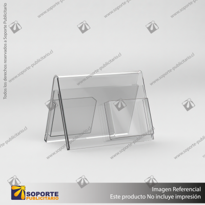 PORTA FOLLETO EN PORTA GRAFICA ACRILICO A5 (14.8*21 CMS) FORMATO A HORIZONTAL 1.5 MM