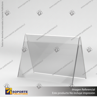 PORTA GRAFICA ACRILICO A3 (29.7*42 CMS) FORMATO A HORIZONTAL 2.5 MM