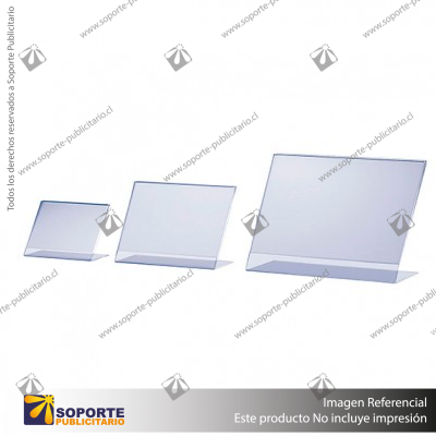 PORTA GRAFICA ACRILICO A3 (29.7*42 CMS) FORMATO L HORIZONTAL 2.5 MM (C6)