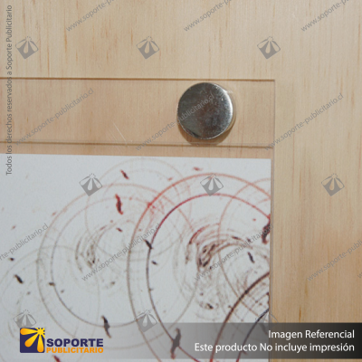 PORTA GRAFICA ACRILICO A3 (29.7*42 CMS) FORMATO MURO VERTICAL 2.5 MM + SET EMBELLECEDORES