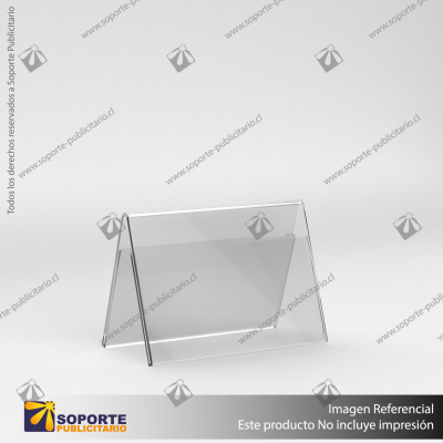 PORTA GRAFICA ACRILICO A4 (21*29.7 CMS) FORMATO A HORIZONTAL 2 MM