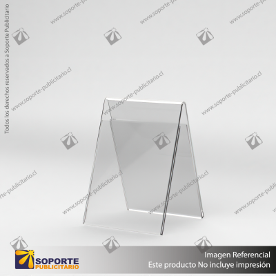 PORTA GRAFICA ACRILICO A4 (21*29.7 CMS) FORMATO A VERTICAL 2 MM