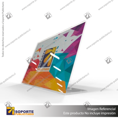 PORTA GRAFICA ACRILICO A4 (21*29.7 CMS) FORMATO L HORIZONTAL 1.7 MM (C12)