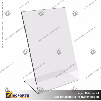 PORTA GRAFICA ACRILICO A4 (21*29.7 CMS) FORMATO L VERTICAL 1.7 MM (C12)