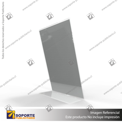 PORTA GRAFICA ACRILICO A4 (21*29.7 CMS) FORMATO L VERTICAL 1.7 MM (C12)