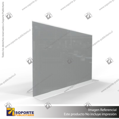 PORTA GRAFICA ACRILICO A4 (21*29.7 CMS) FORMATO T HORIZONTAL 1.7 MM (C12)