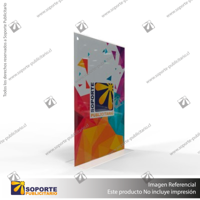 PORTA GRAFICA ACRILICO A4 (21*29.7 CMS) FORMATO T VERTICAL 1.7 MM (C12)