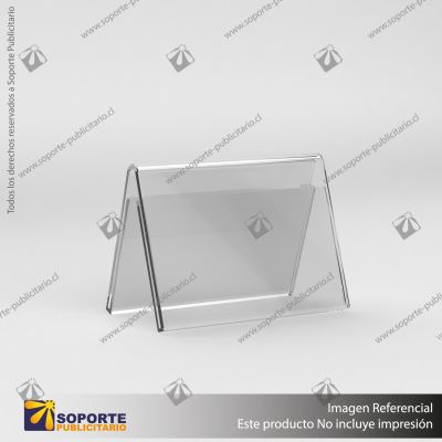 PORTA GRAFICA ACRILICO A5 (14.8*21 CMS) FORMATO A HORIZONTAL 1.5 MM