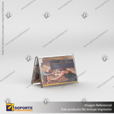 PORTA GRAFICA ACRILICO A6 (10.5*14.8 CMS) FORMATO A HORIZONTAL 1.5 MM