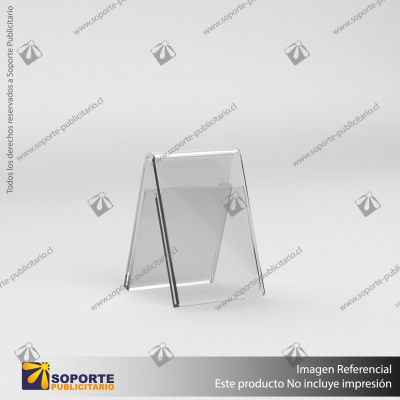 PORTA GRAFICA ACRILICO A6 (10.5*14.8 CMS) FORMATO A VERTICAL 1.5 MM