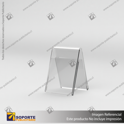 PORTA GRAFICA ACRILICO A6 (10.5*14.8 CMS) FORMATO A VERTICAL 1.5 MM