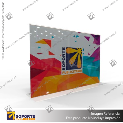 PORTA GRAFICA ACRILICO A6 (10.5*14.8 CMS) FORMATO T HORIZONTAL 1.7 MM (C40)
