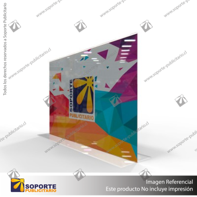 PORTA GRAFICA ACRILICO A6 (10.5*14.8 CMS) FORMATO T HORIZONTAL 1.7 MM (C40)