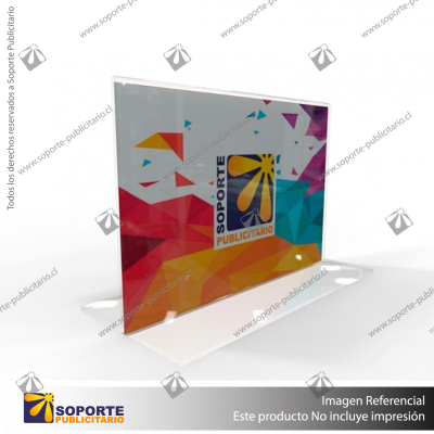 PORTA GRAFICA ACRILICO A6 (10.5*14.8 CMS) FORMATO T HORIZONTAL 1.7 MM (C40)