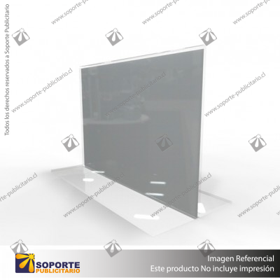 PORTA GRAFICA ACRILICO A6 (10.5*14.8 CMS) FORMATO T HORIZONTAL 1.7 MM (C40)