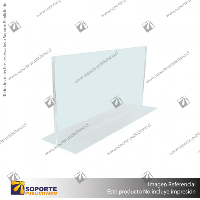 PORTA GRAFICA ACRILICO A6 (10.5*14.8 CMS) FORMATO T HORIZONTAL 1.7 MM (C40)