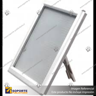 PORTA GRAFICA MARCO CLIP ALUMINIO FORMATO A4 (21*29.7 CMS) BASE ESCRITORIO