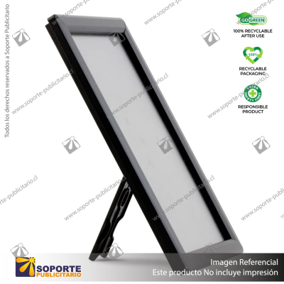 PORTA GRAFICA MARCO CLIP ALUMINIO FORMATO A4 (21*29.7 CMS) BASE ESCRITORIO