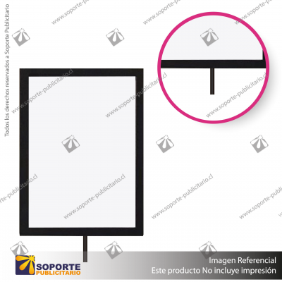 PORTA GRáFICA PARA SEPARADOR EMPERADOR Y/O CORONA VERTICAL NEGRA