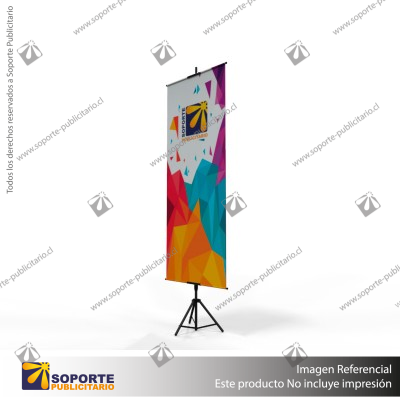 PORTA PENDON ATRIL TRIPODE PRO COLOR NEGRO MEDIDA AJUSTABLE 1.30 A 2.2 MTS (C20)