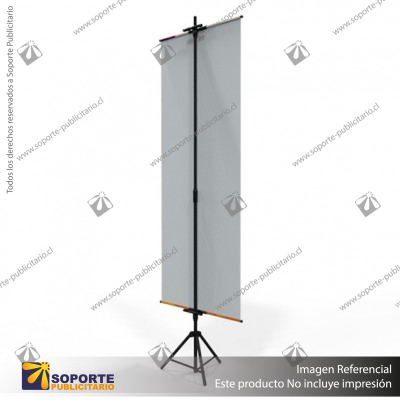 PORTA PENDON ATRIL TRIPODE PRO COLOR NEGRO MEDIDA AJUSTABLE 1.30 A 2.2 MTS (C20)