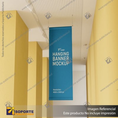 PORTA PENDON CORTINA ROLLER SOPORTE TECHO 85*200 CMS (C10)