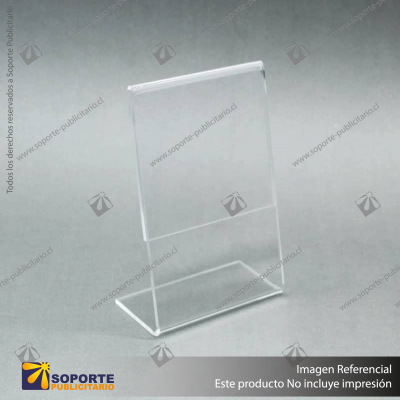 PORTA PRECIO ACRILICO CON SOPORTE 88126 MM