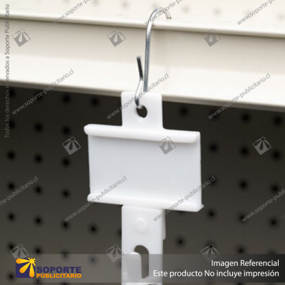 PORTA PRECIO PARA GANCHERA PVC