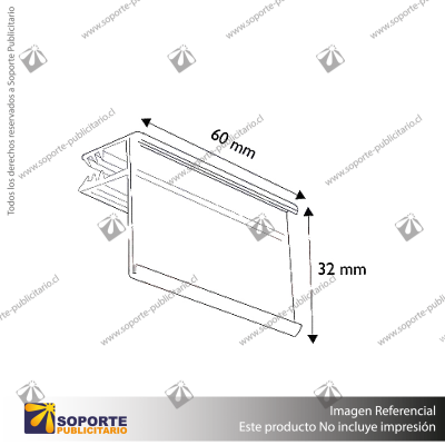 PORTA PRECIO VIDRIO SUP44