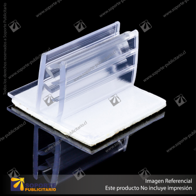 PORTA STOPPER CON ADHESIVO 25*10*25 MM ESPESOR GRAFICA 1-2 MM