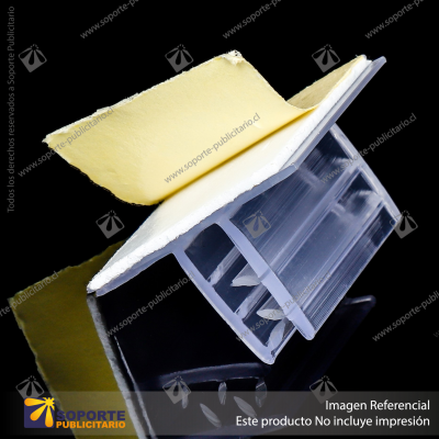 PORTA STOPPER CON ADHESIVO 25*10*25 MM ESPESOR GRAFICA 1-2 MM