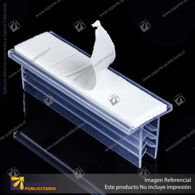 PORTA STOPPER CON ADHESIVO 75*14*25 MM ESPESOR GRAFICA 1-3 MM