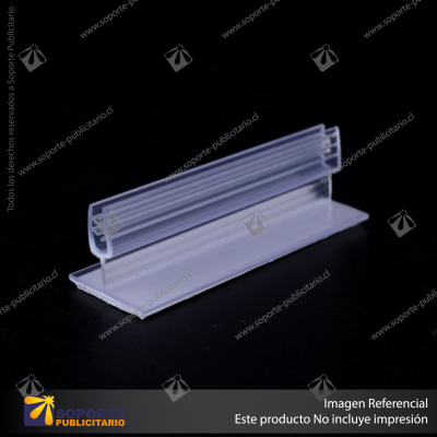PORTA STOPPER FLEXIBLE CON ADHESIVO 75*20*25 MM ESPESOR GRAFICA 2-3 MM