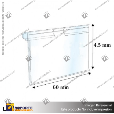 PORTAPRECIO SEMI TRANSPARENTE