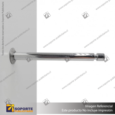 PUCK FRONTAL A MURO 10 CM 10 MM CROMADO