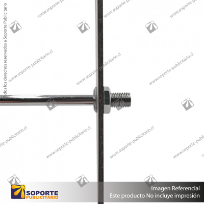 PUCK FRONTAL A MURO 10 CM 8 MM CROMADO