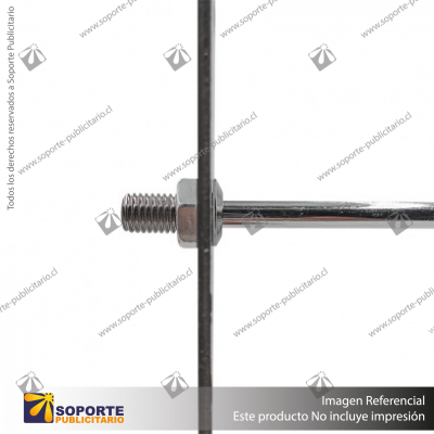 PUCK FRONTAL A MURO 15 CM 8 MM CROMADO
