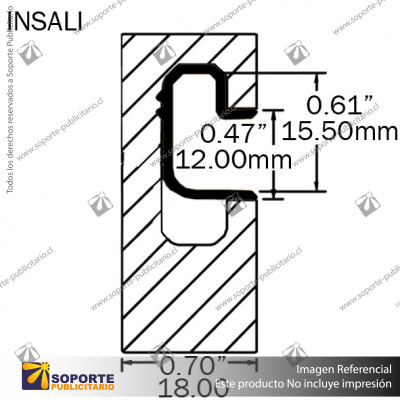 PVC J INSERTS FOR SLATWALL PANELS - WHITE - 2445MM