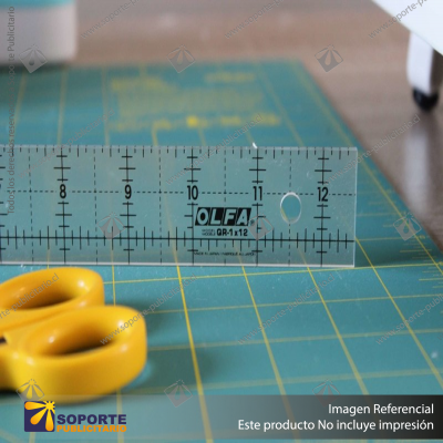 QR-1X12 1" X 12" FROSTED ACRYLIC RULER VARIATION: DEFAULT TITLE